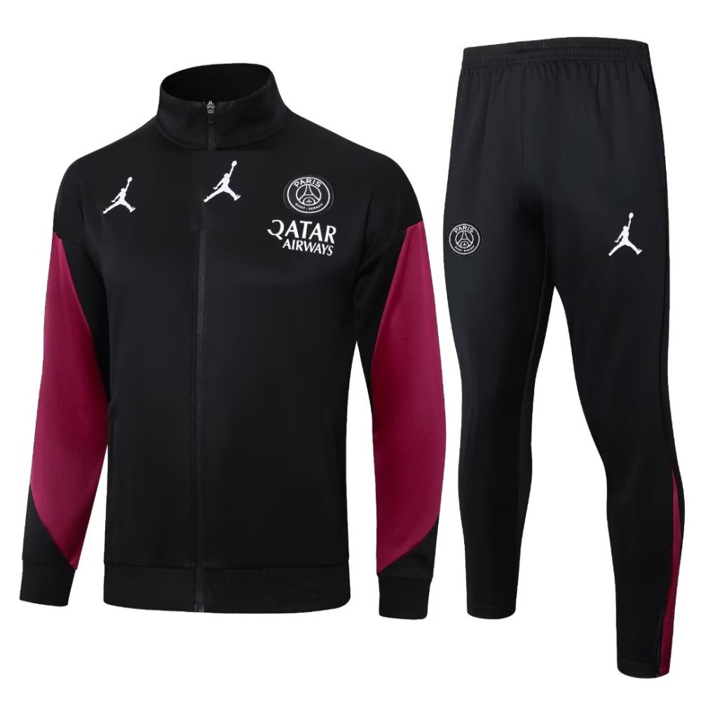 2024/2025 Paris Black Long Sleeve Jacket Kit