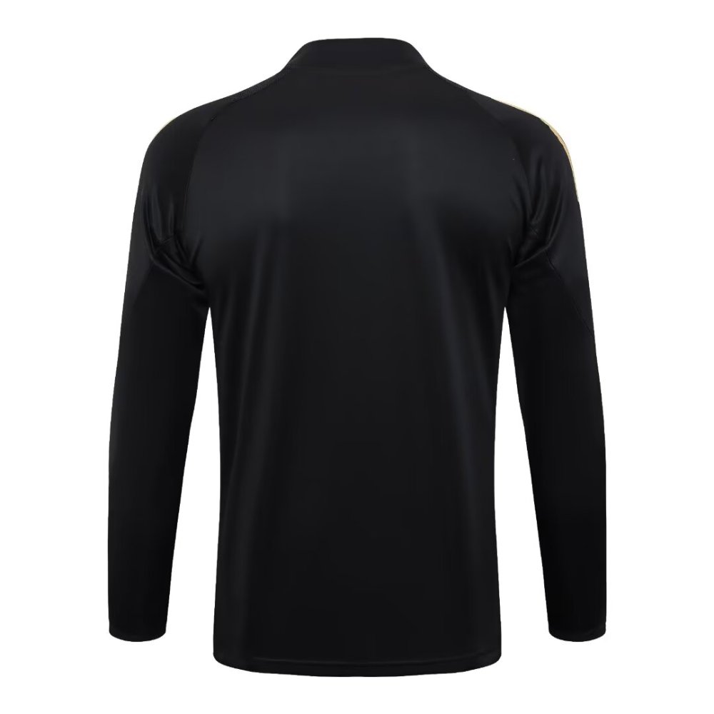 2024/2025 Real Madrid Black Long Sleeve Training Suit Kit