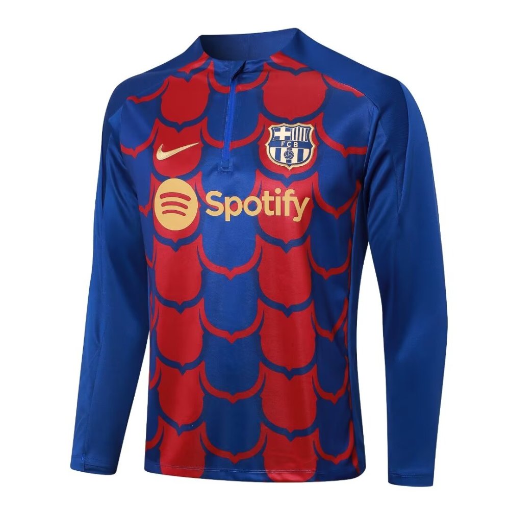 2024/2025 Barcelona Blue Red Long Sleeve Training Suit Kit