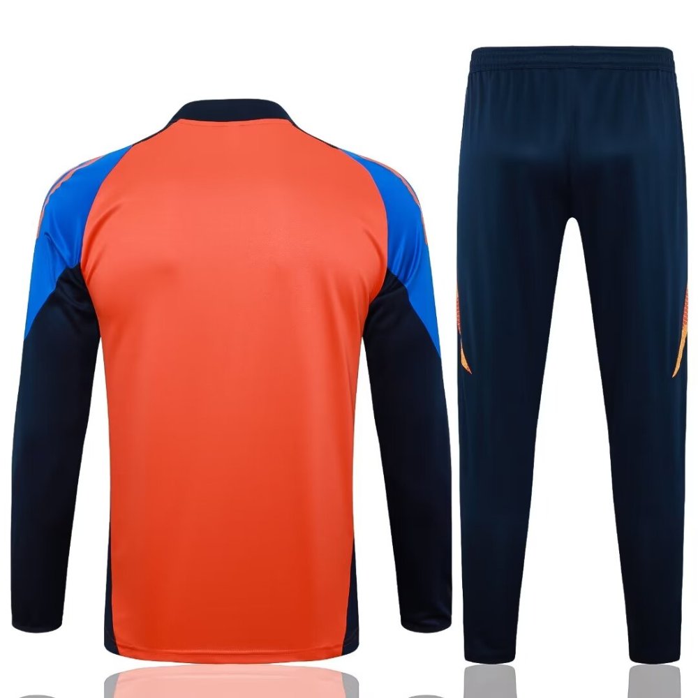 2024/2025 Juventus Orange Long Sleeve Training Suit Kit
