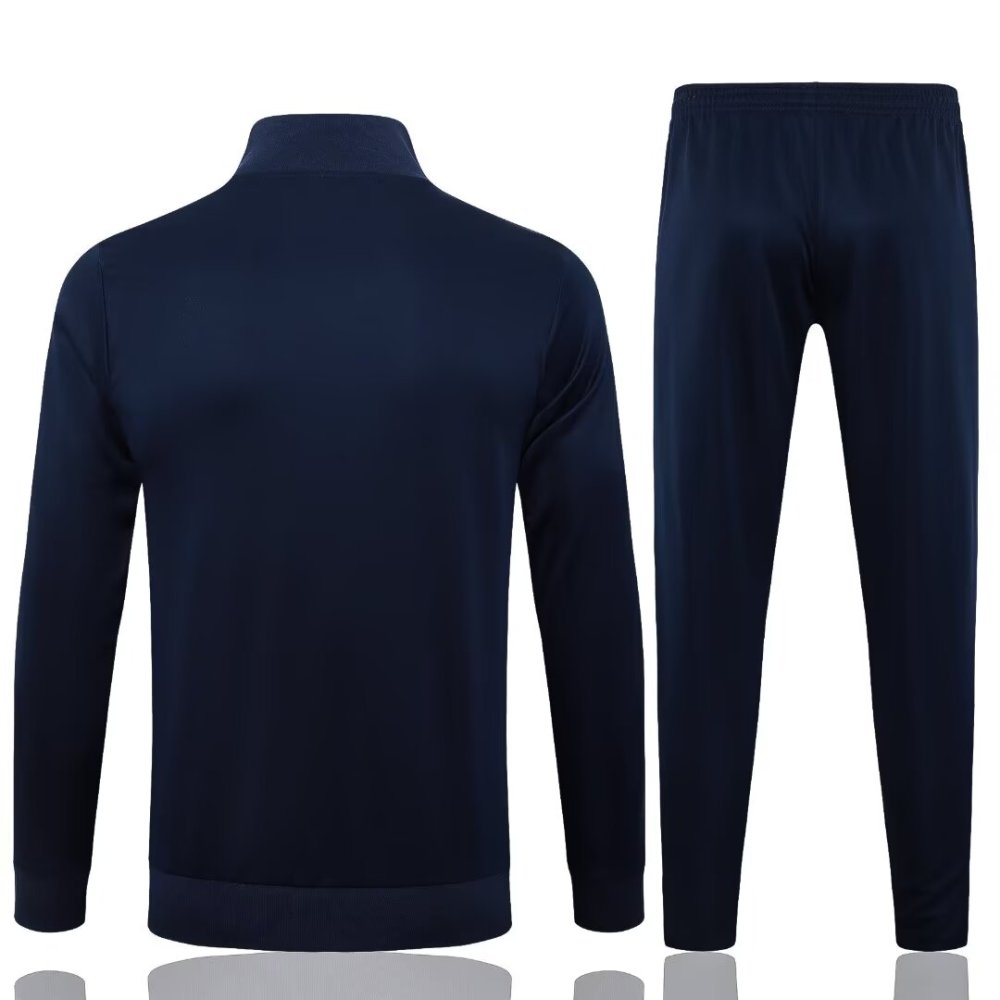 2024/2025 Real Madrid Dark Blue Long Sleeve Jacket Kit