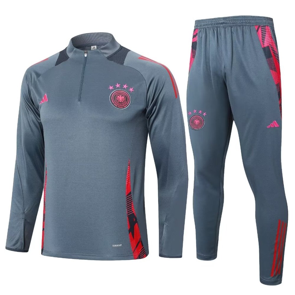 2024/2025 Germany Dark Grey Long Sleeve Training Suit kit