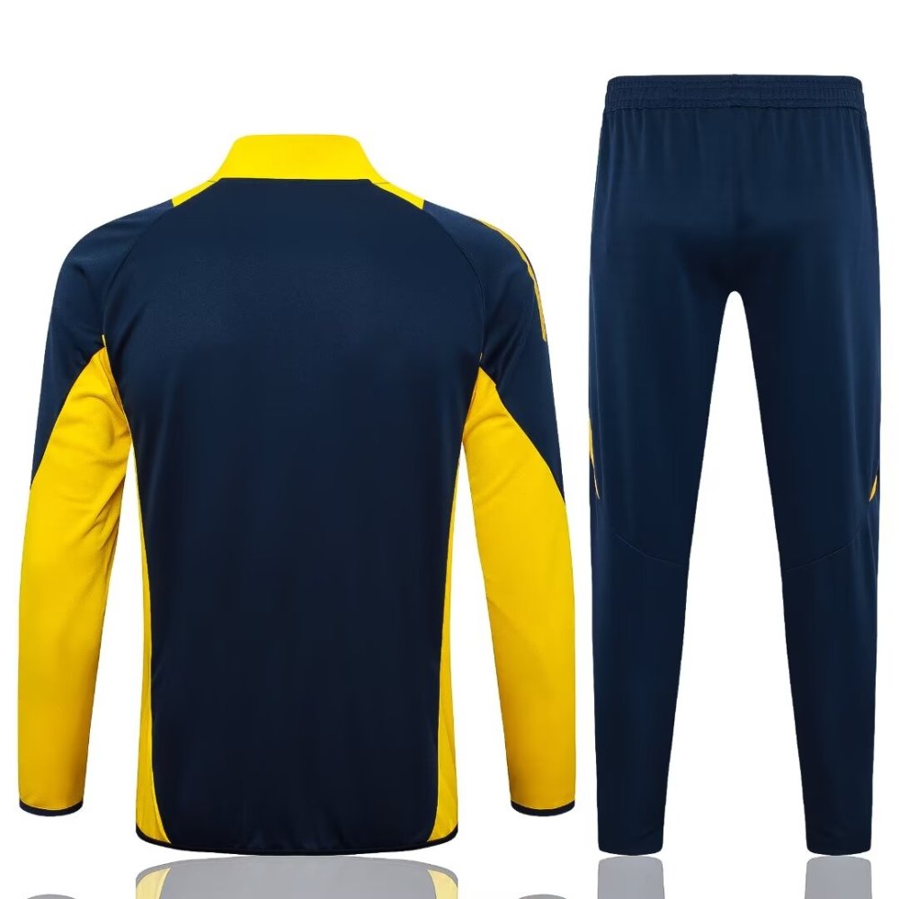 2024/2025 Real Madrid Black Yellow  Long Sleeve Jacket Kit