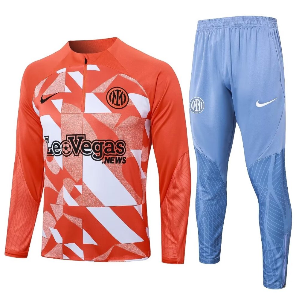 2024/2025 Inter Milan Orange Long Sleeve Training Suit Kit