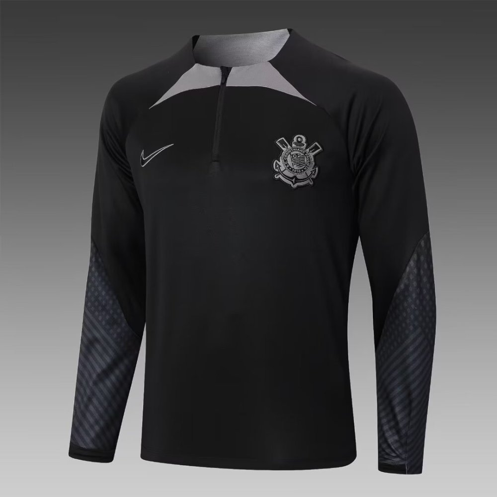 2024/2025 Corinthians Black Long Sleeve Training Suit kit