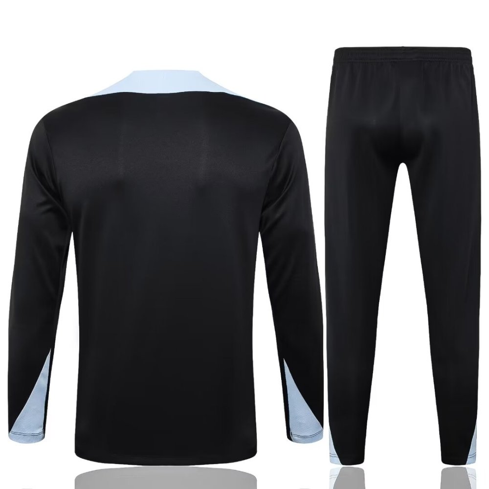 2024/2025 Barcelona Black Long Sleeve Training Suit kit