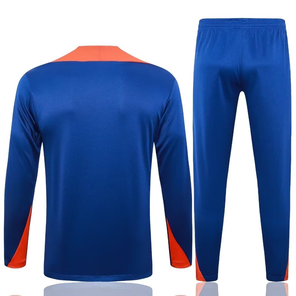 2024/2025 Netherlands Dark Blue Long Sleeve Training Suit kit