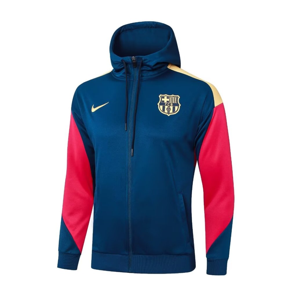 2024/2025 Barcelona Dark Blue Long Sleeve Jacket Kit