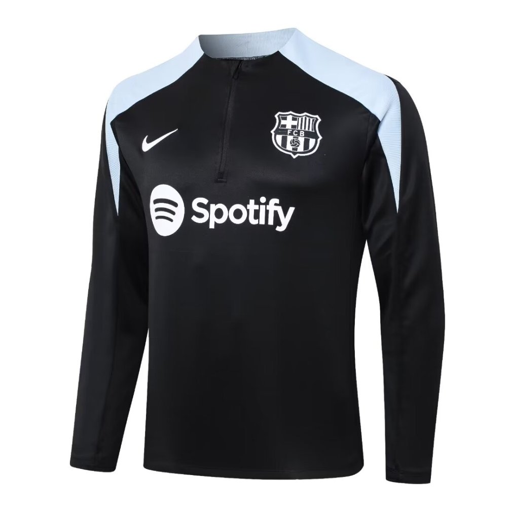 2024/2025 Barcelona Black Long Sleeve Training Suit kit