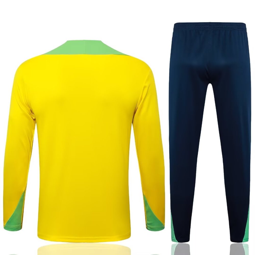 2024/2025 Brazil Yellow Long Sleeve Training Suit kit