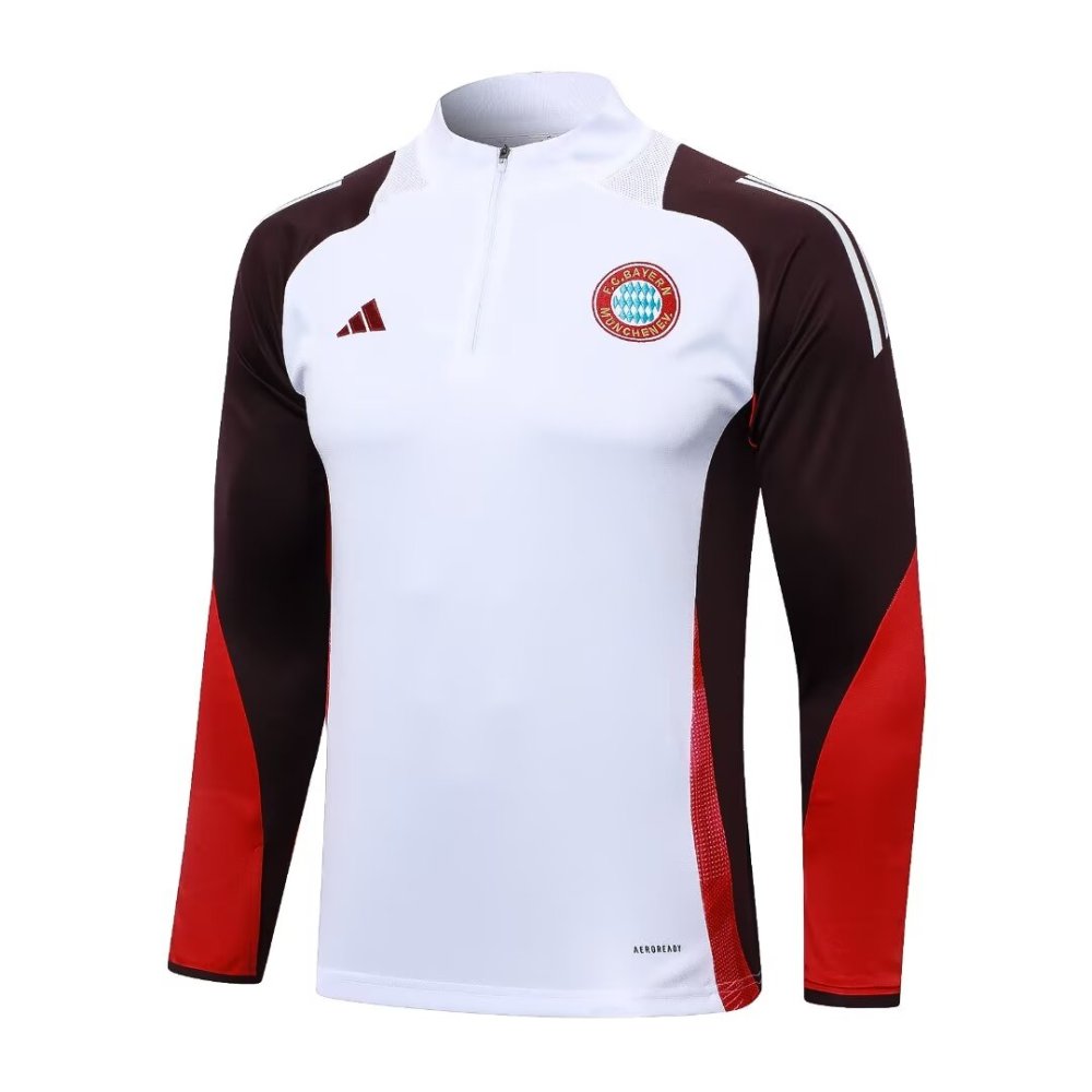 2024/2025 Bayern Munich White Long Sleeve Training Suit Kit