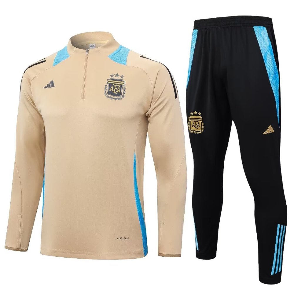 2024/2025 Argentina Brown Long Sleeve Training Suit Kit