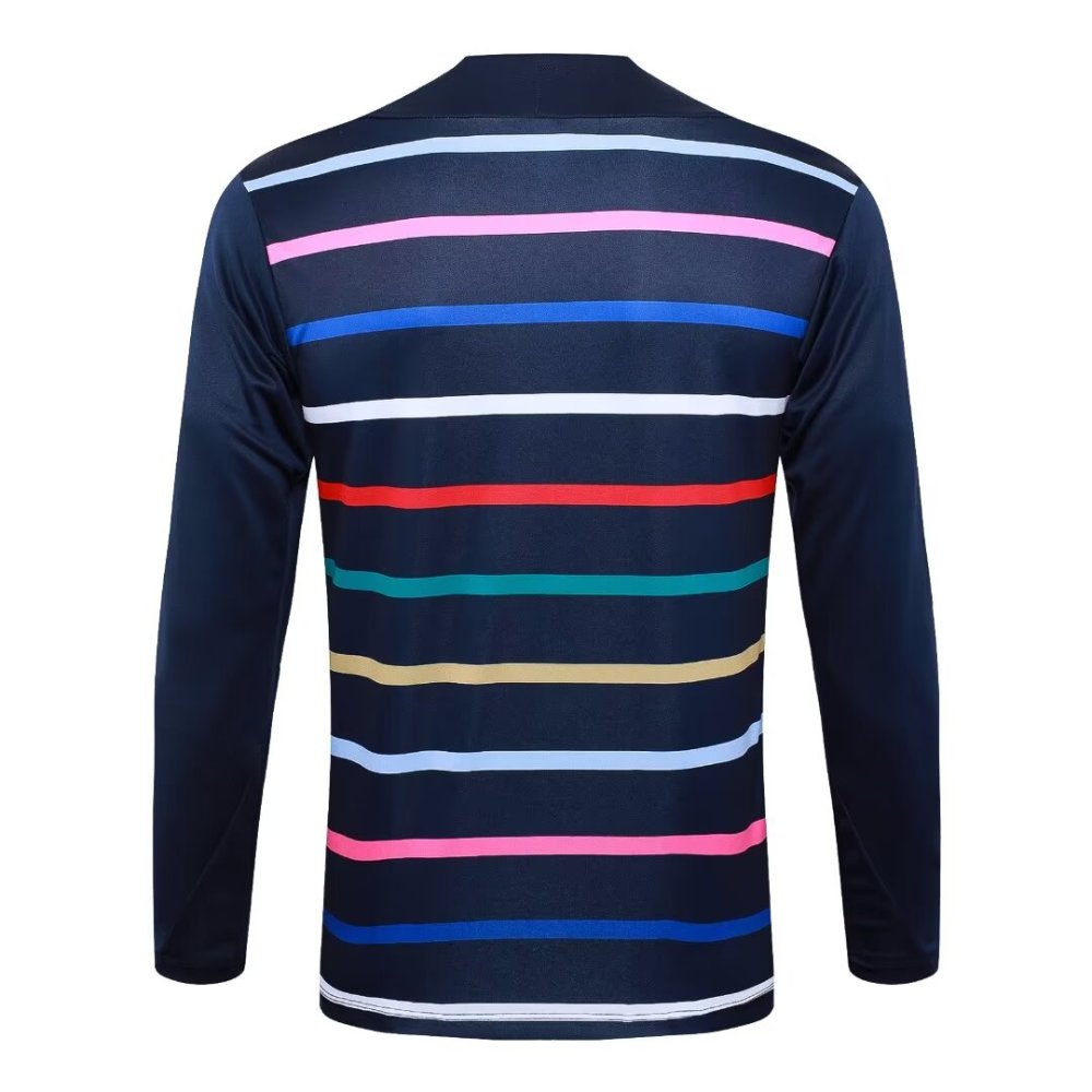 2024/2025 France Blue Stripe Long Sleeve Training Suit kit