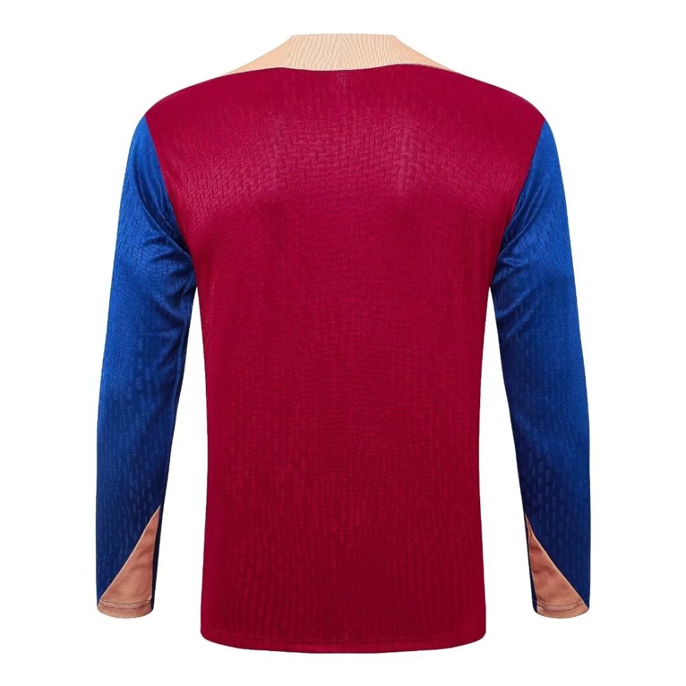 2024/2025 Barcelona Red Long Sleeve Training Suit Kit