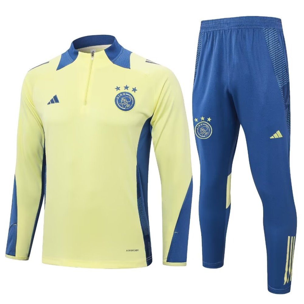 2024/2025 Ajax Light Yellow Long Sleeve Training Suit Kit