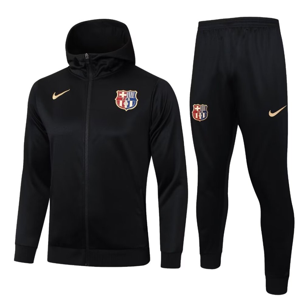 2024/2025 Barcelona Black Hat Long Sleeve Jacket Kit