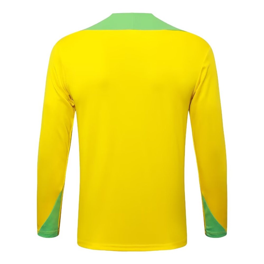 2024/2025 Brazil Yellow Long Sleeve Training Suit kit