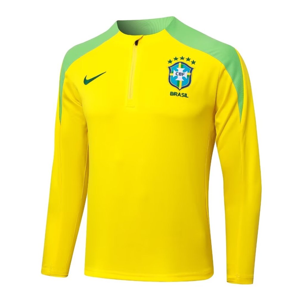 2024/2025 Brazil Yellow Long Sleeve Training Suit kit