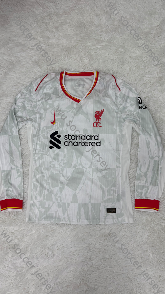 1:1 copy top quality 2024/2025 Liverpool 3th Away Long Sleeved Soccer Jersey