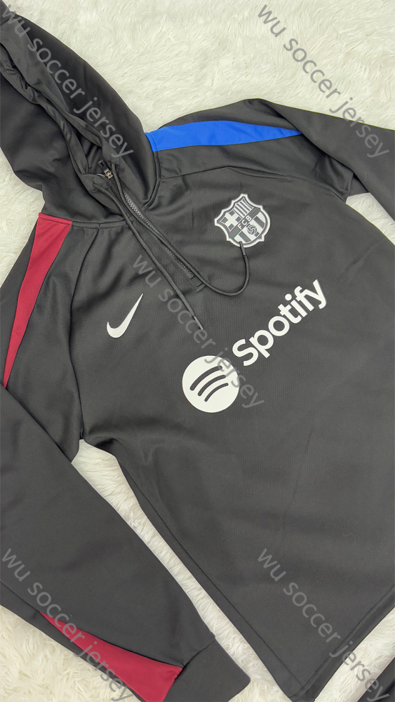 2024/2025 Barcelona Black Hat Long Sleeve Jacket Kit