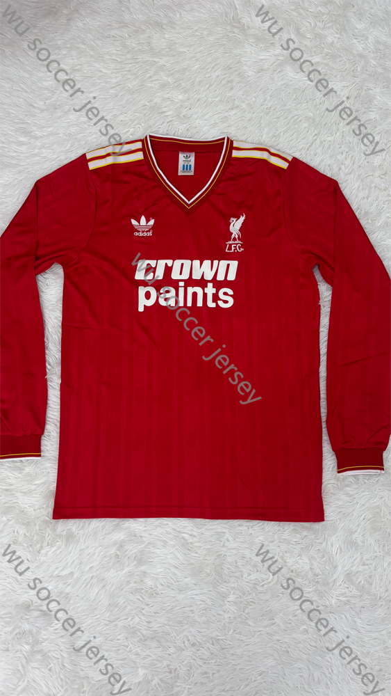 1:1 top quality 1985/1987 Liverpool Retro Home Long Sleeved  Soccer Jersey