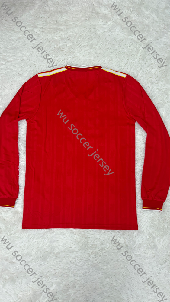 1:1 top quality 1985/1987 Liverpool Retro Home Long Sleeved  Soccer Jersey