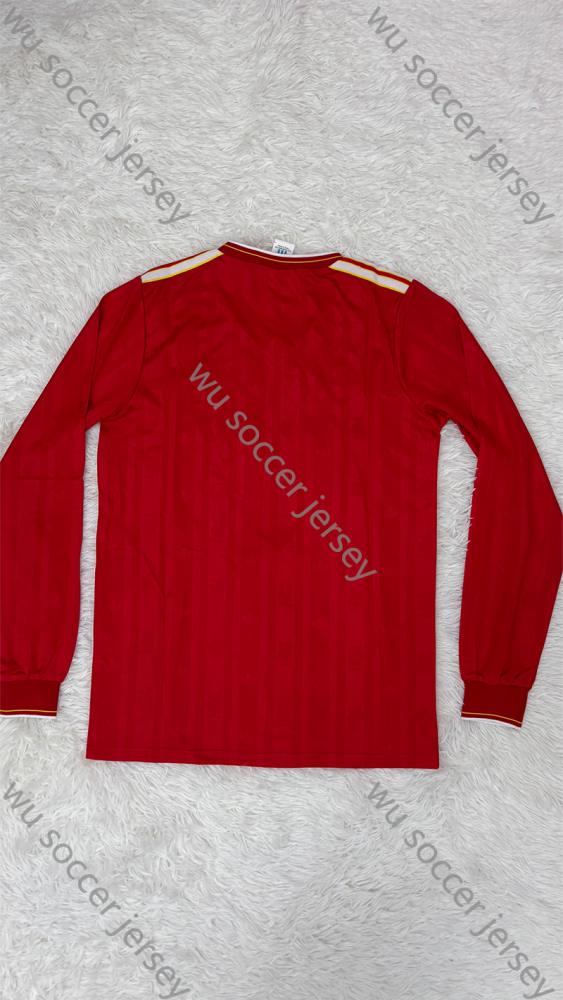 1:1 top quality 1985/1986 Liverpool Retro Home Long Sleeved  Soccer Jersey