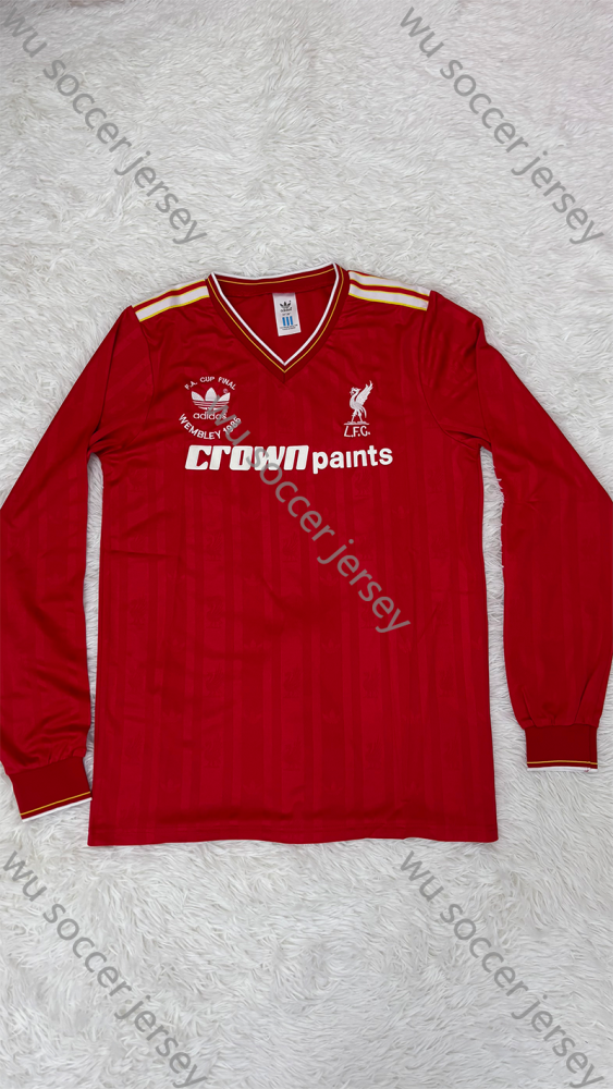 1:1 top quality 1985/1986 Liverpool Retro Home Long Sleeved  Soccer Jersey