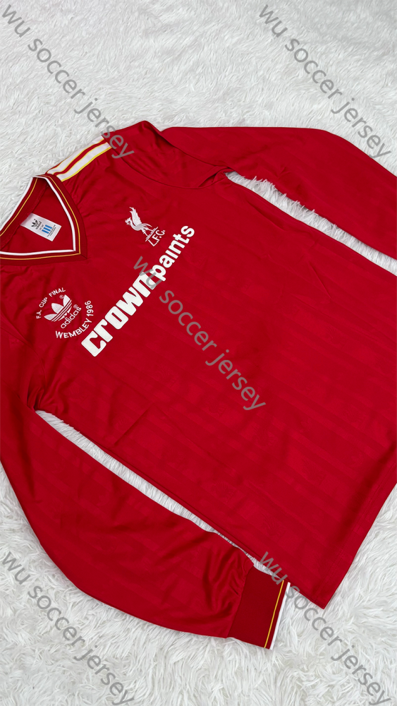 1:1 top quality 1985/1986 Liverpool Retro Home Long Sleeved  Soccer Jersey