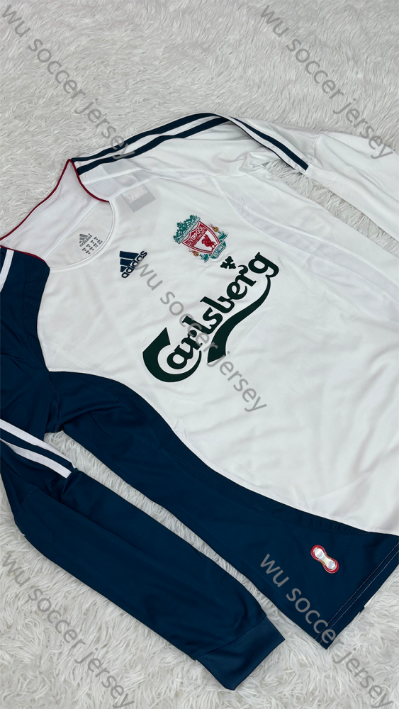 1:1 top quality 2006/2007 Liverpool Retro Away Long Sleeved  Soccer Jersey