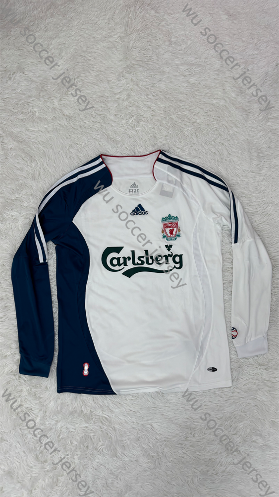 1:1 top quality 2006/2007 Liverpool Retro Away Long Sleeved  Soccer Jersey
