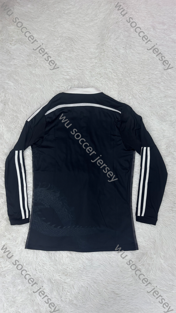 1:1 copy top quality 2017/2018 Real Madrid Away Retro Long sleeved blue white Soccer Jersey
