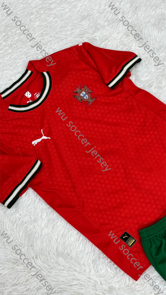 1:1 replica of top quality 2025/2026 Portugal Home Kids National Team Football Jersey
