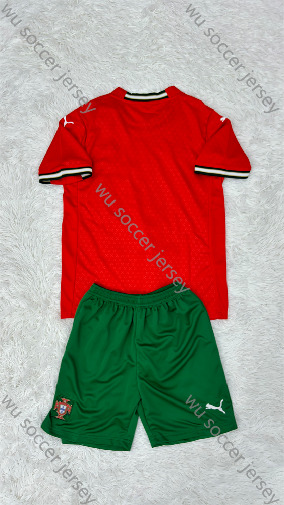 1:1 replica of top quality 2025/2026 Portugal Home Kids National Team Football Jersey