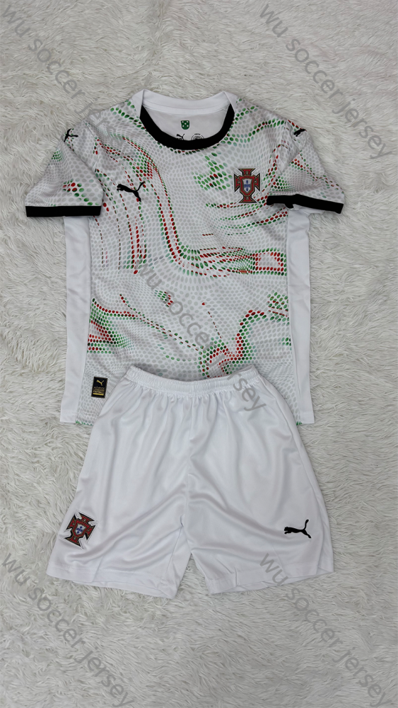 1:1 replica of top quality 2025/2026 Portugal Away Kids National Team Football Jersey