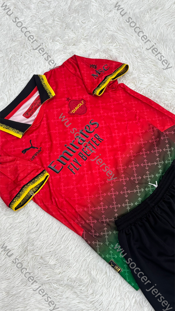 1:1 copy top quality 2025/2026 AC Milan 3th Away kids football jersey