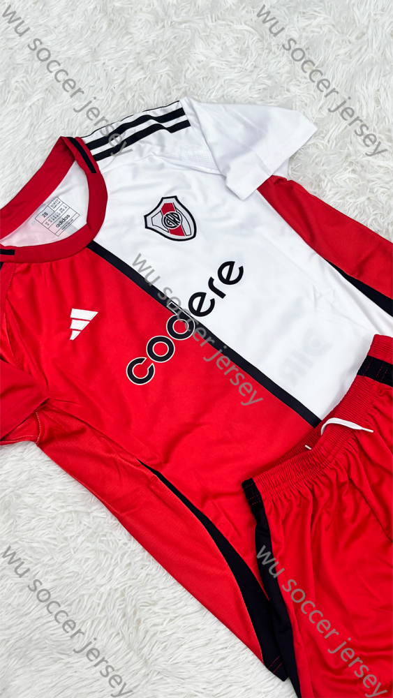 1:1 copy top quality 2024/2025 Liverpool Kids Third away game white gray red black Soccer Jersey