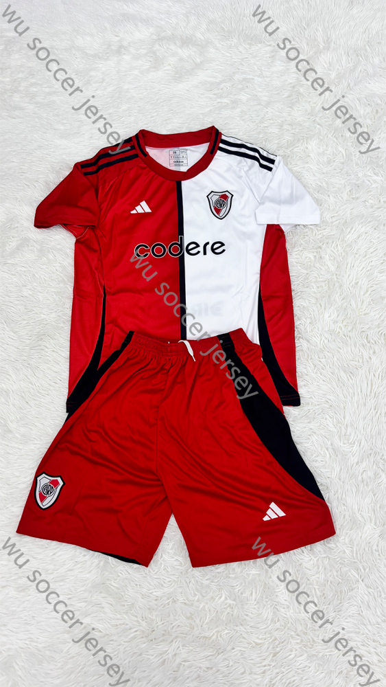 1:1 copy top quality 2024/2025 Liverpool Kids Third away game white gray red black Soccer Jersey