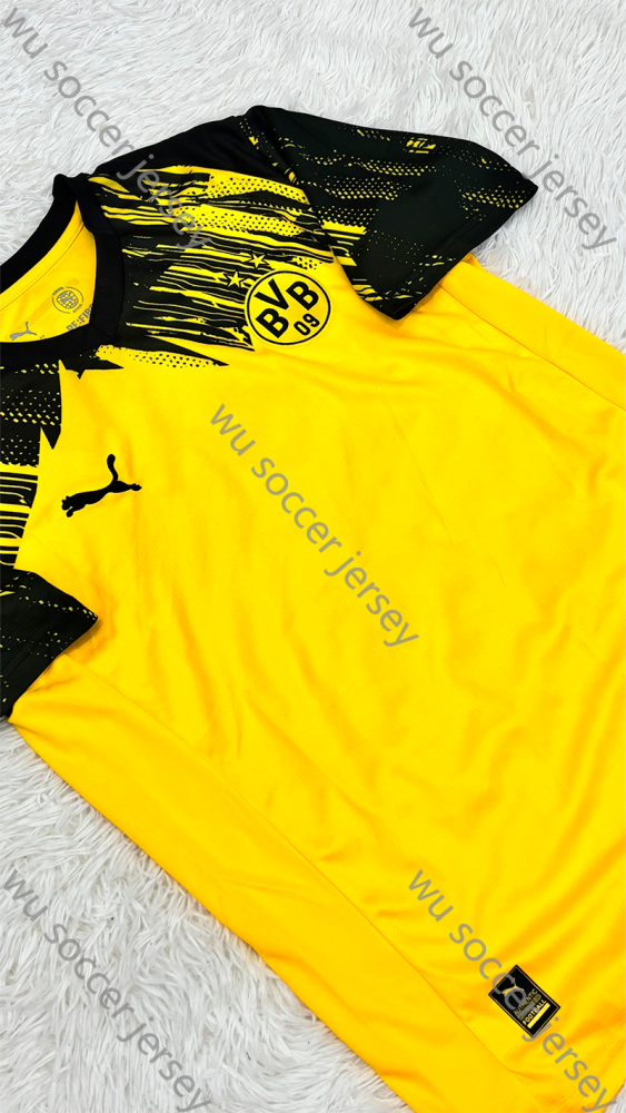 1:1 copy top quality 2025/2026 Dortmund Home Player version yellow black white Soccer Jersey