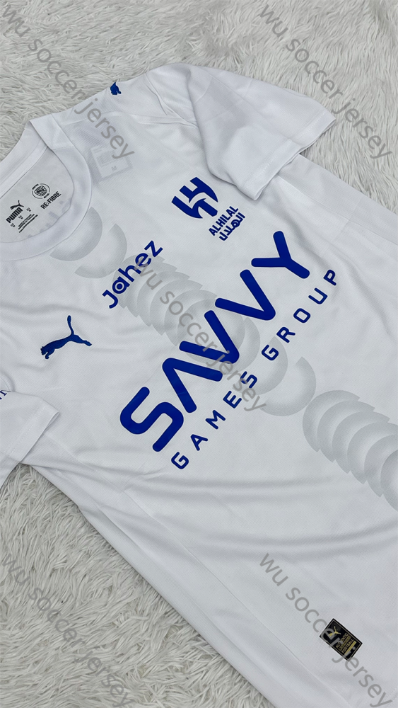 1:1 copy top quality (S-4XL) 2023/2024 AI Hilal Away white blue red Soccer Jersey