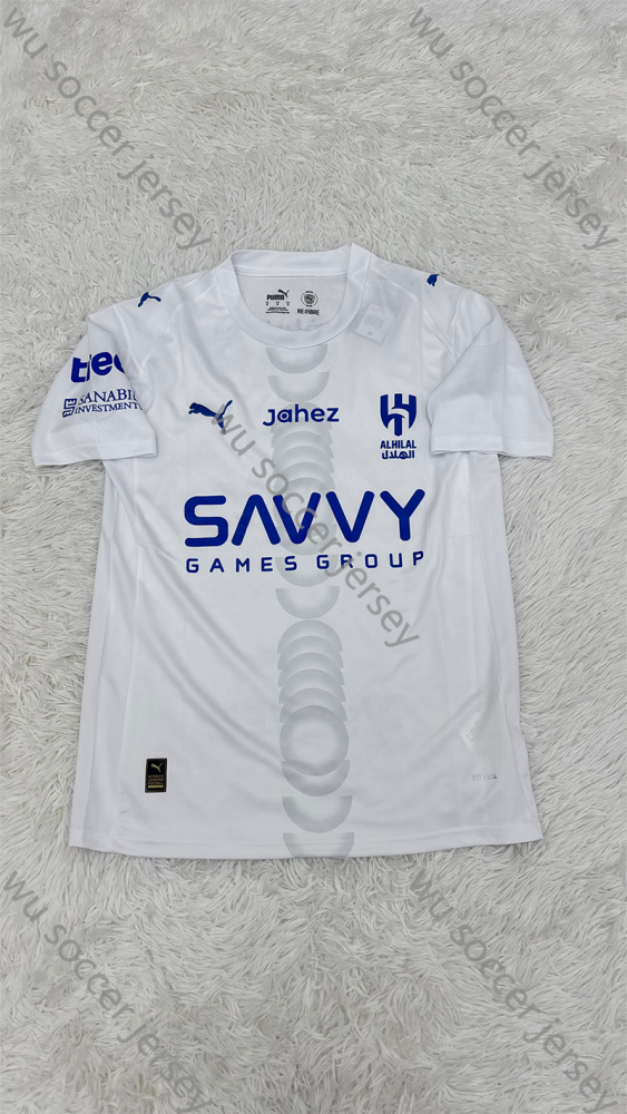 1:1 copy top quality (S-4XL) 2023/2024 AI Hilal Away white blue red Soccer Jersey
