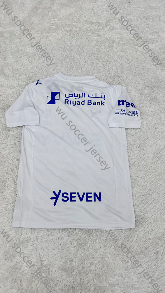 1:1 copy top quality (S-4XL) 2023/2024 AI Hilal Away white blue red Soccer Jersey