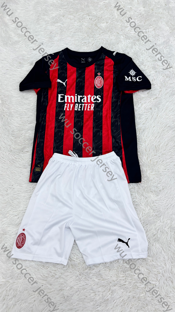 1:1 copy top quality 2025/2026 AC Milan Home kids football jersey