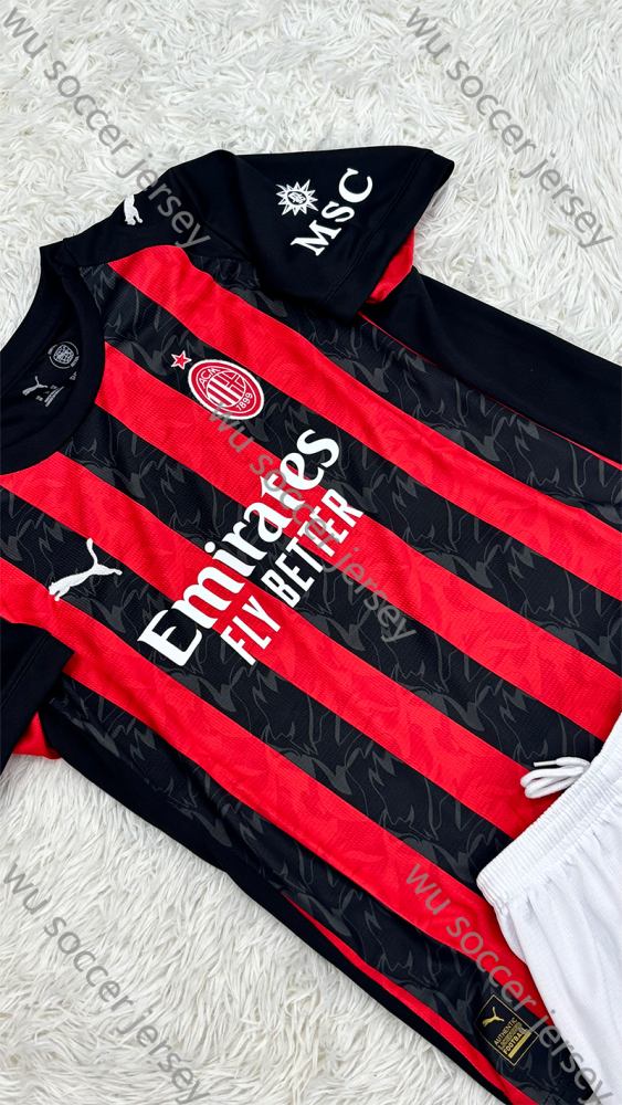 1:1 copy top quality 2025/2026 AC Milan Home kids football jersey