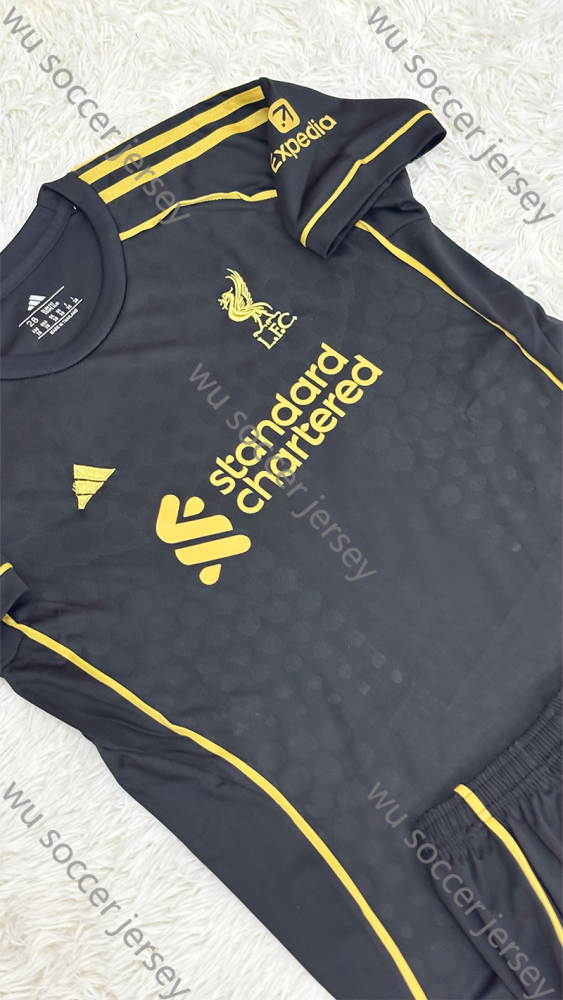 （16-28）1:1 Copy Top Quality 2025/2026 Liverpool Away Football Jersey (Kids)