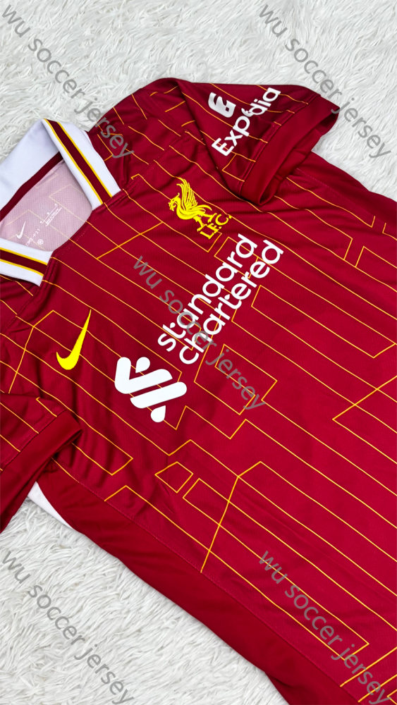 （S-4XL）1:1 Copy Top Quality 2024/2025 Liverpool Home EPL league Champions Football Jersey （Fan Edition）