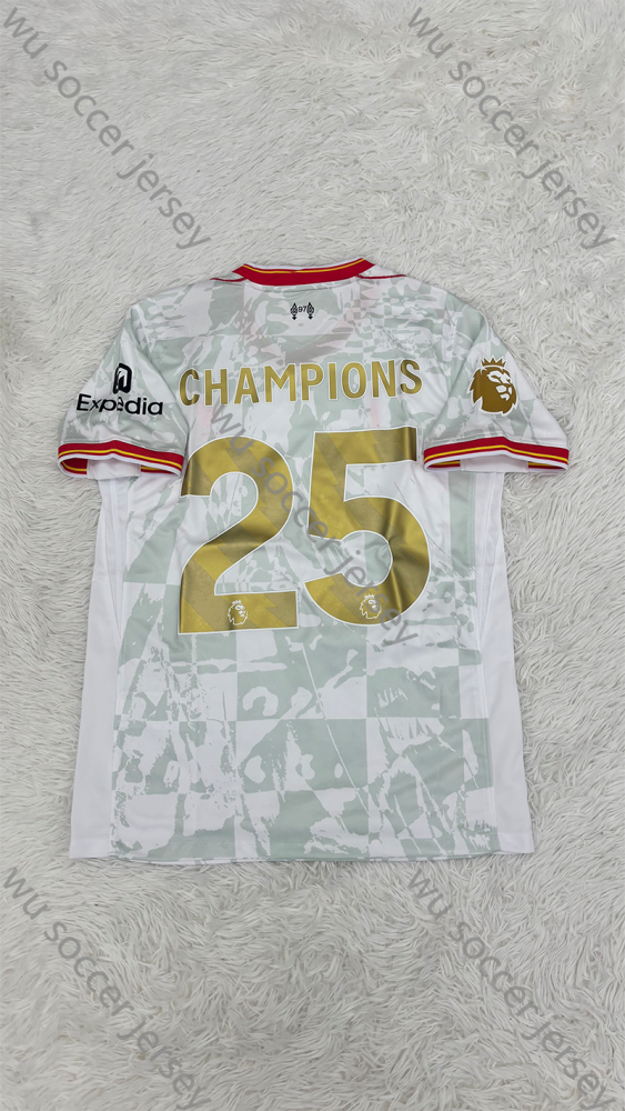 （S-4XL）1:1 Copy Top Quality 2024/2025 Liverpool Second Away  EPL league Champions 25 Football Jersey （Fan Edition）