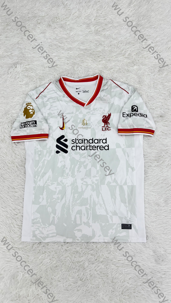 （S-4XL）1:1 Copy Top Quality 2024/2025 Liverpool Second Away EPL league Champions Football Jersey （Fan Edition）