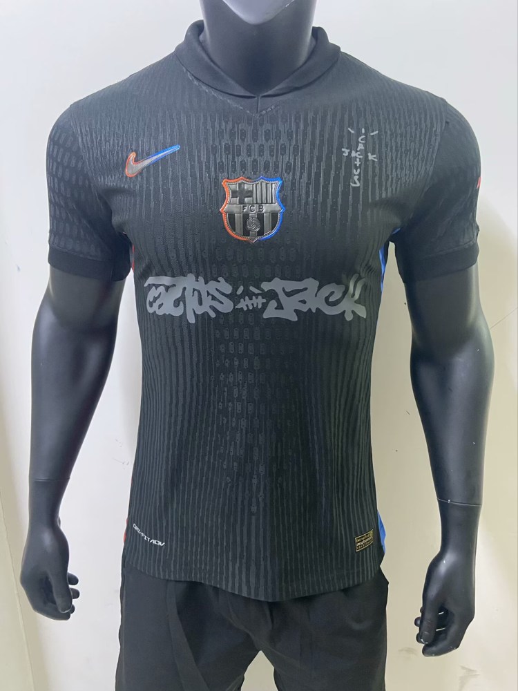 （S-4XL）1:1 Copy Top Quality 2024/2025 Barcelona black Away Limited Edition Football Jersey（ Fan Edition）