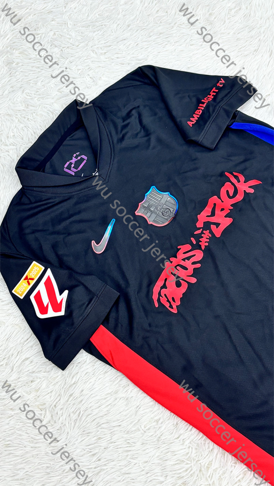 （S-4XL）1:1 Copy Top Quality 2024/2025 Barcelona Away football jersey （ Fan Edition）